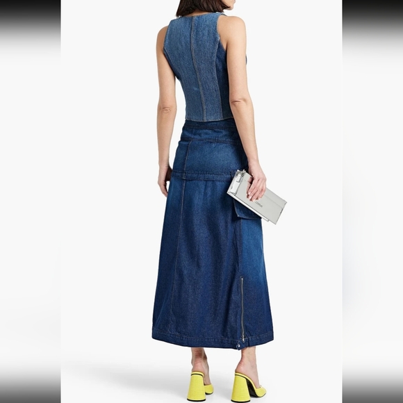 4. NWOT EB DENIM AVA VEST IN MID DENIM - Picture 3 of 8